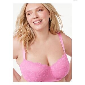 Joyspun Full Figure Lace Balconette Bra 44D​​​​​​